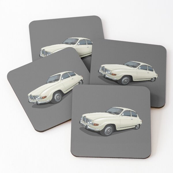 Aperçu de l'œuvre 1971 Saab 96 berline en blanc polaire créée et vendue par candc-retro.