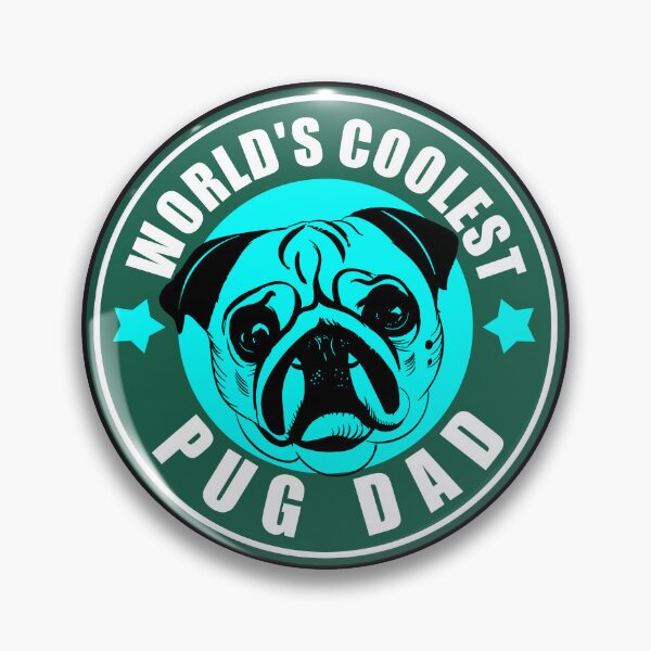 Item preview, World's Coolest Pug Dad Ever Pug Head Illustration designed and sold by Pugstuff.