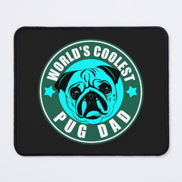 Item preview, World's Coolest Pug Dad Ever Pug Head Illustration designed and sold by Pugstuff.