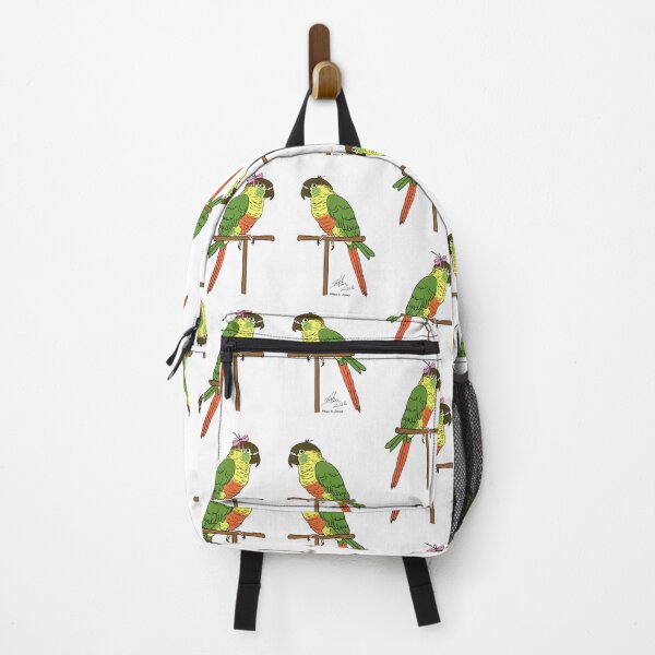 Item preview, Crazy Bird Man with Green Cheeked Conures designed and sold by Laughing Parrot Studio.