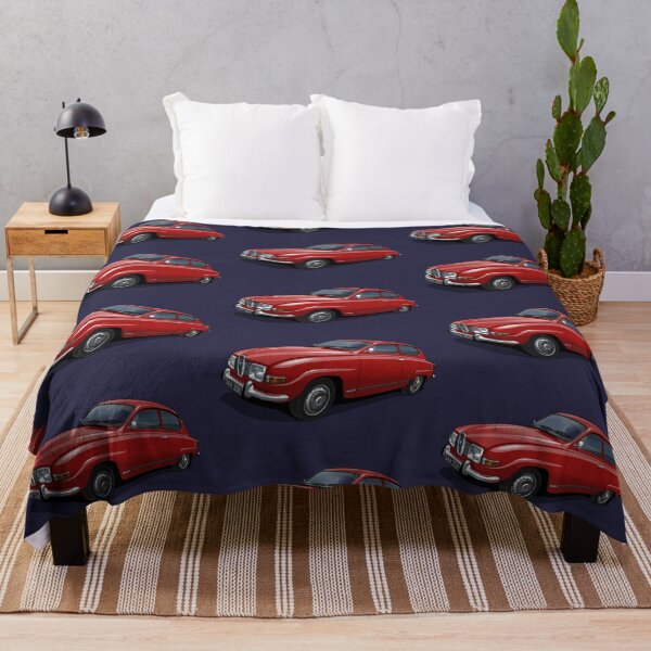 Aperçu de l'œuvre 1971 Saab 96 berline en rouge solaire créée et vendue par candc-retro.