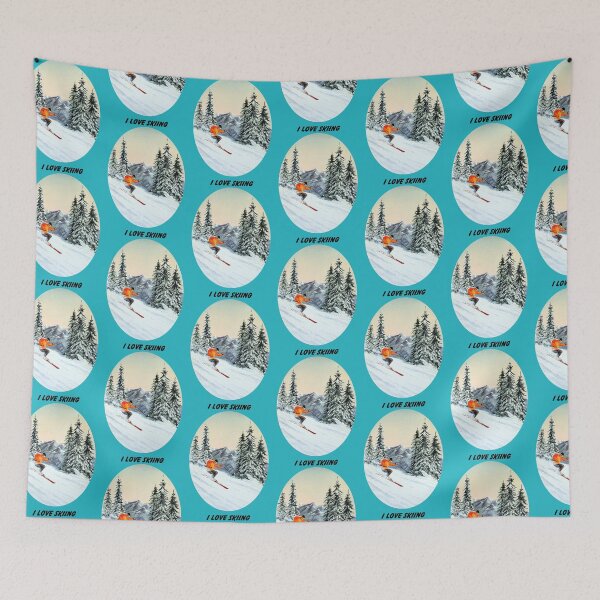 Item preview, I LOVE SKIING With A Banner designed and sold by William Holkham.