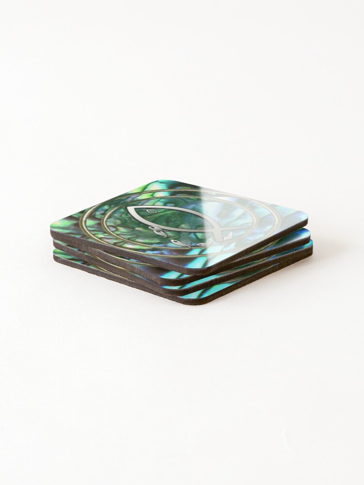 Thumbnail 4 of 5, Coasters (Set of 4), Swimming In Rings designed and sold by junglequeen.