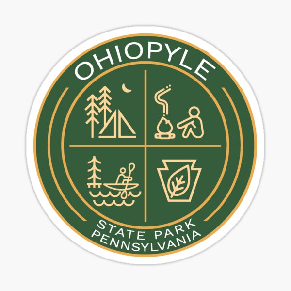 Item preview, Ohiopyle State Park Heraldic Logo designed and sold by VanyaKar.