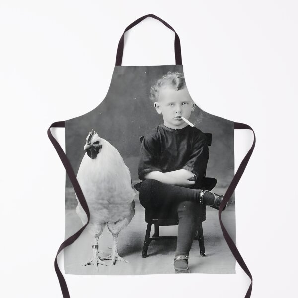 Item preview, Smoking Boy With Chicken Vintage Bizarre Weird Funny designed and sold by knightsydesign.