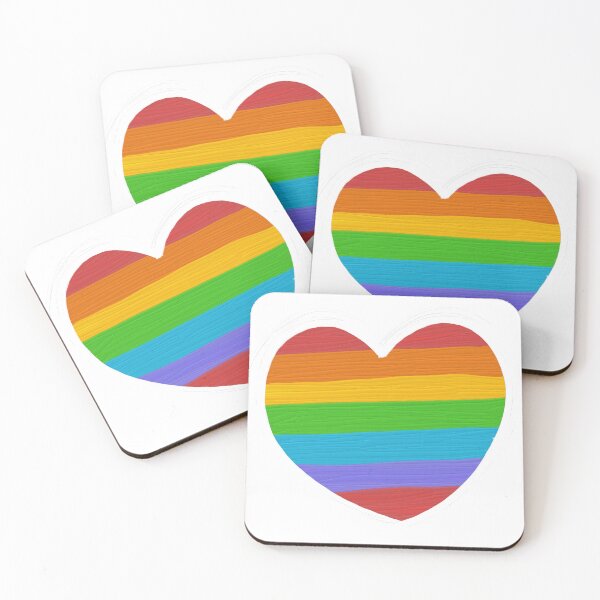 Item preview, gay pride heart designed and sold by RedhotstarsNEX.