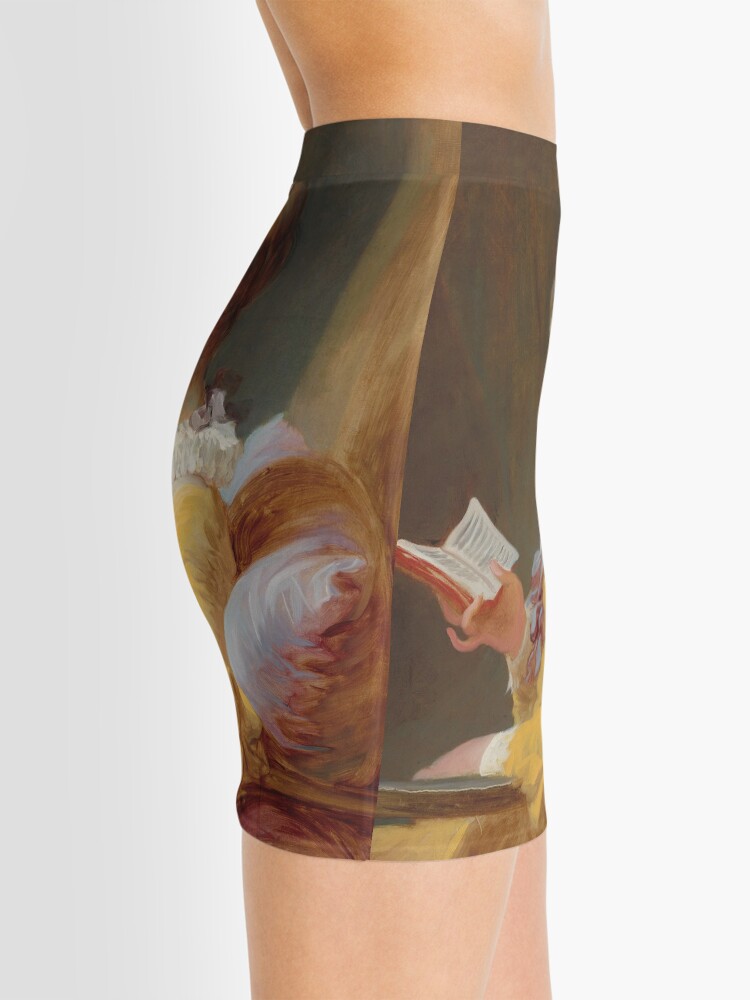 Alternate view of Young Girl Reading Painting by Jean-Honoré Fragonard Mini Skirt