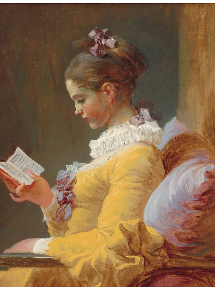 Young Girl Reading Painting by Jean-Honoré Fragonard by podartist