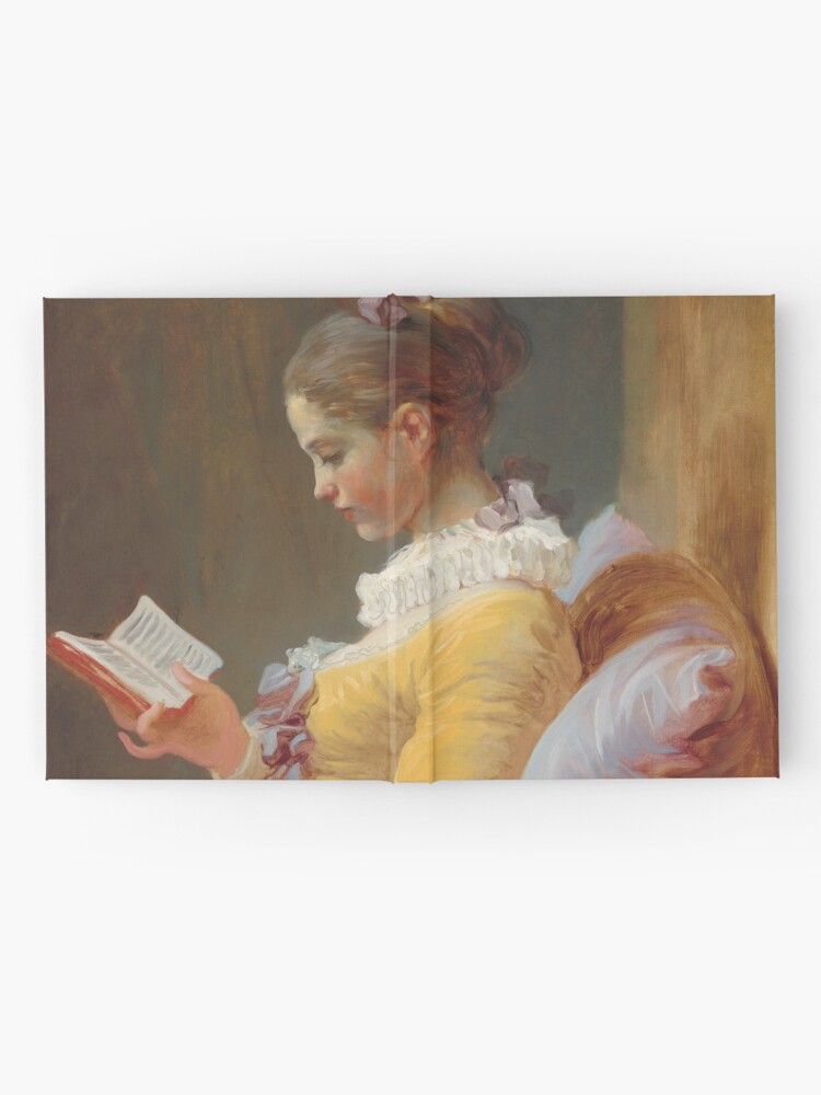 Alternate view of Young Girl Reading Painting by Jean-Honoré Fragonard Hardcover Journal