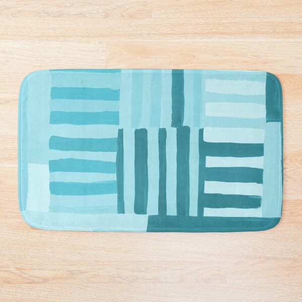 Item preview, Painted Color Block Grid in Mint Blue designed and sold by House of Haha.