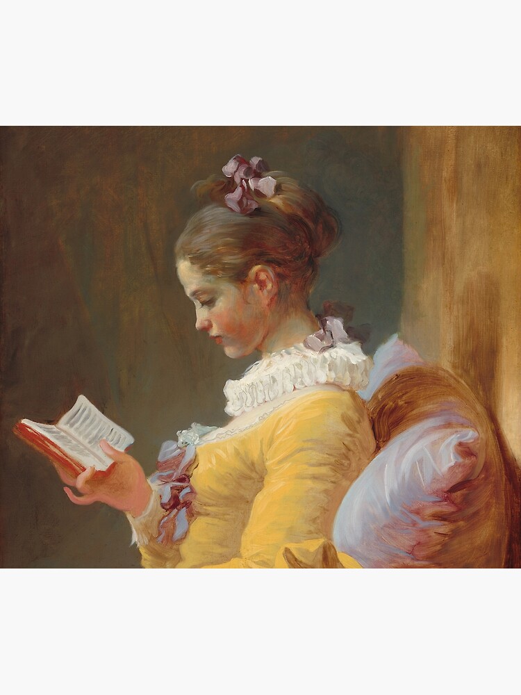 Young Girl Reading Painting by Jean-Honoré Fragonard by podartist