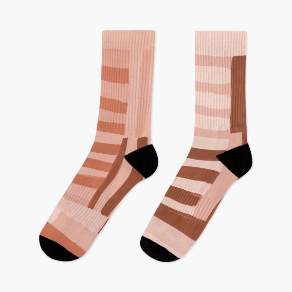 Item preview, Painted Color Block Grid in Peach designed and sold by House of Haha.