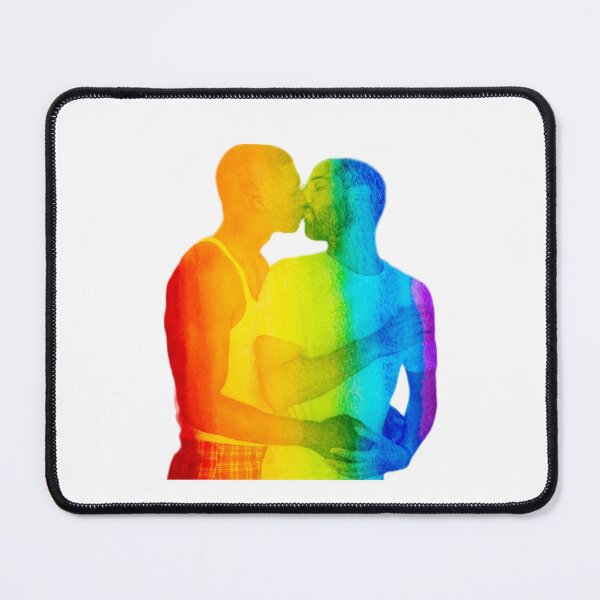 Item preview, Rainbow Gay Men Kiss for Celebrating LGBTQ Pride designed and sold by SteamParliament.