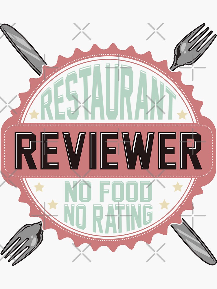 "Food Critic Restaurant Reviewer Food Testing Gift" Sticker for Sale by