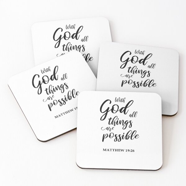Item preview, Christian Quote Matthew 19:26 designed and sold by Fran Fryberg.