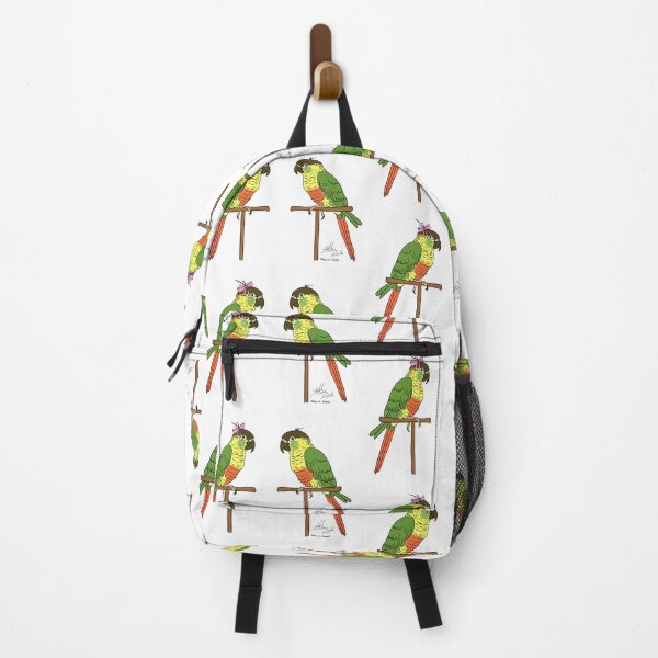 Item preview, Crazy Bird Lady with Green Cheeked Conures designed and sold by Laughing Parrot Studio.