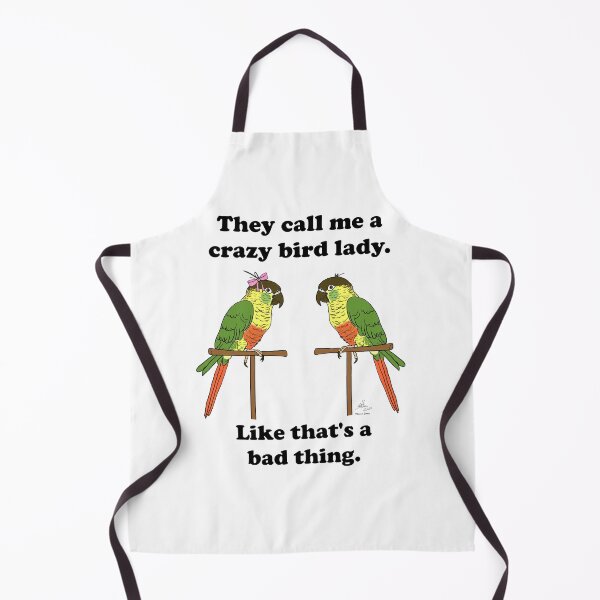 Item preview, Crazy Bird Lady with Green Cheeked Conures designed and sold by Laughing Parrot Studio.