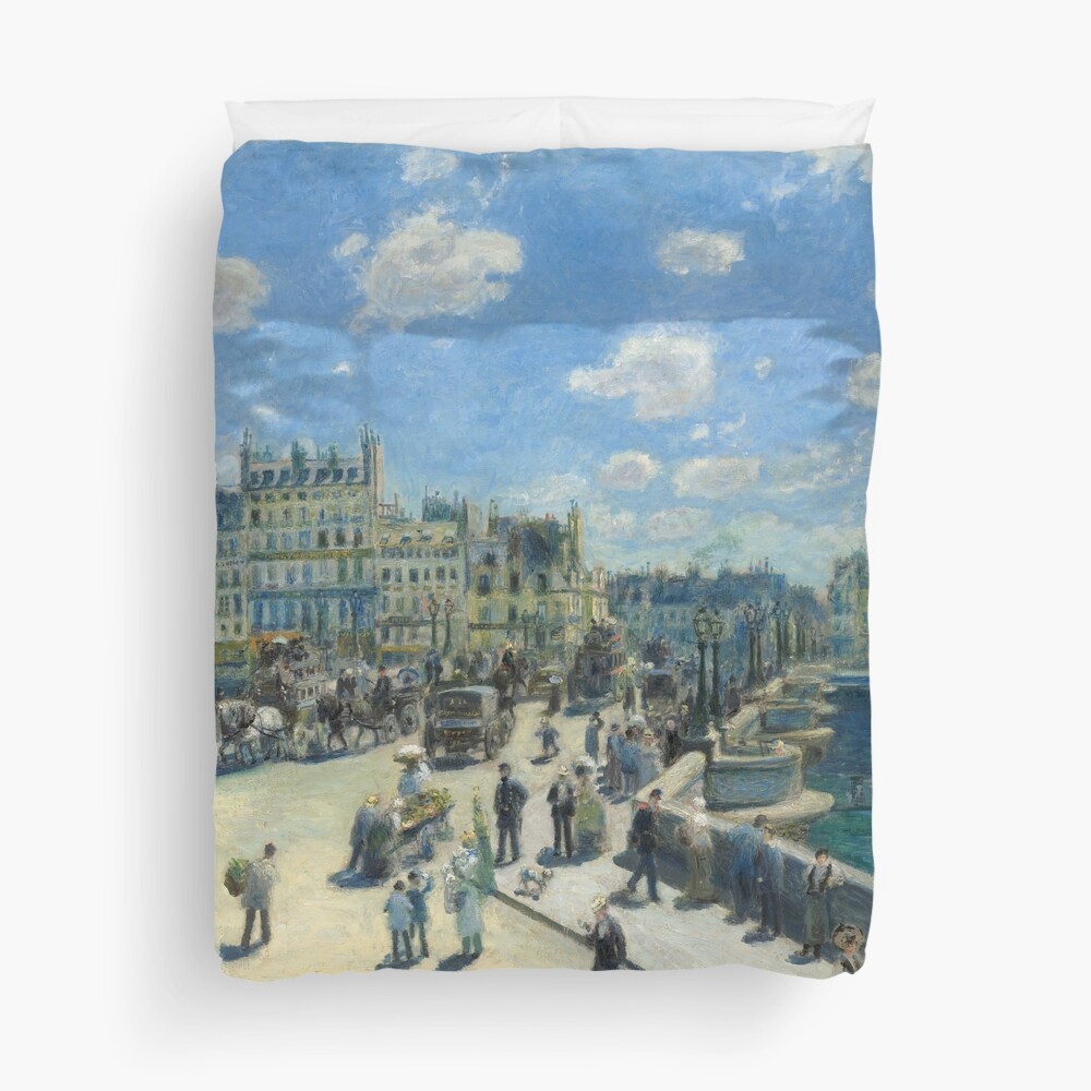 Pont Neuf Paris Painting by Auguste Renoir Duvet Cover