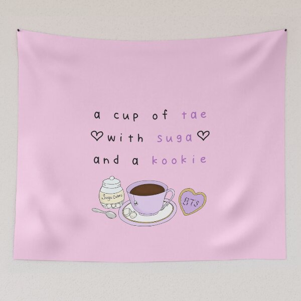 Item preview, BTS Cup of Tae with Suga and Kookie (graphic on bottom) designed and sold by Toshi and Co..