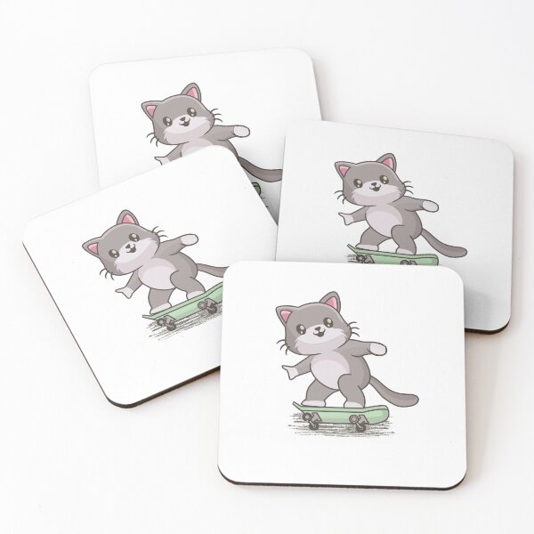 Item preview, Skater Kitty designed and sold by HappyLifeCreate.