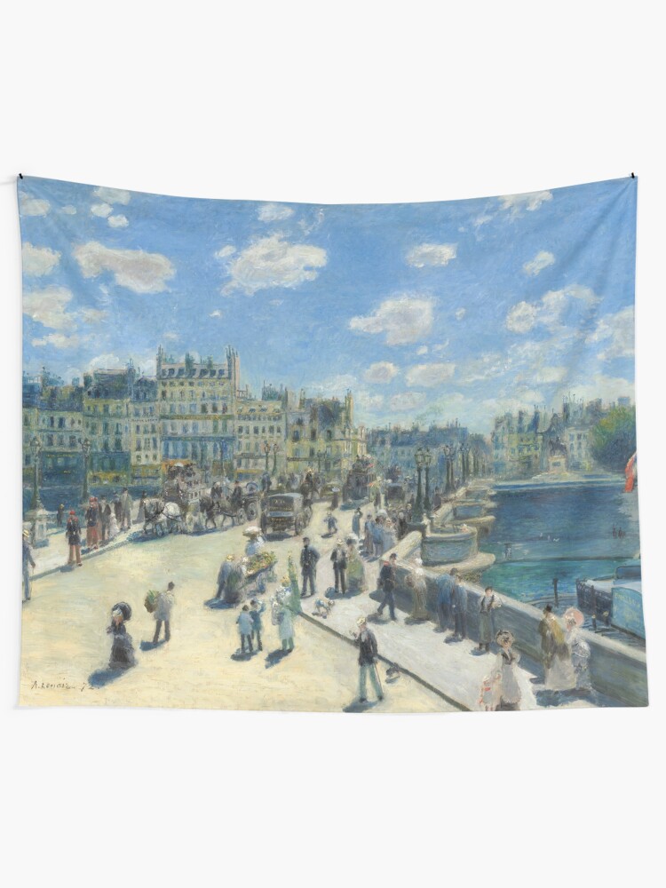 Alternate view of Pont Neuf Paris Painting by Auguste Renoir Tapestry