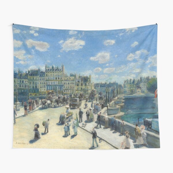 Pont Neuf Paris Painting by Auguste Renoir Tapestry