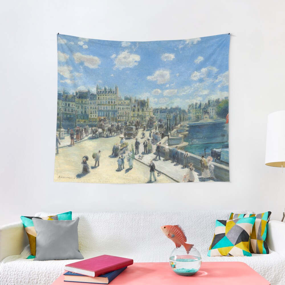 Pont Neuf Paris Painting by Auguste Renoir Tapestry
