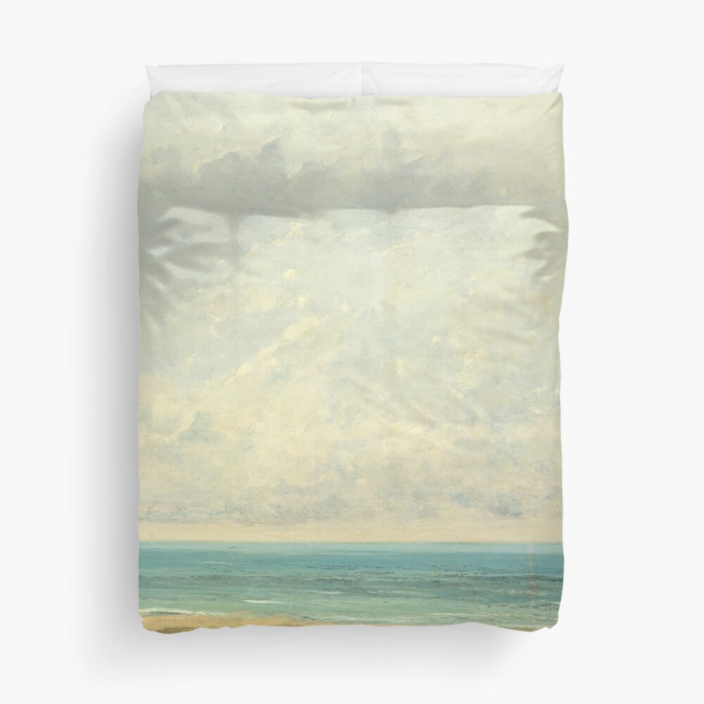 Calm Sea Oil Painting by Gustave Courbet Duvet Cover