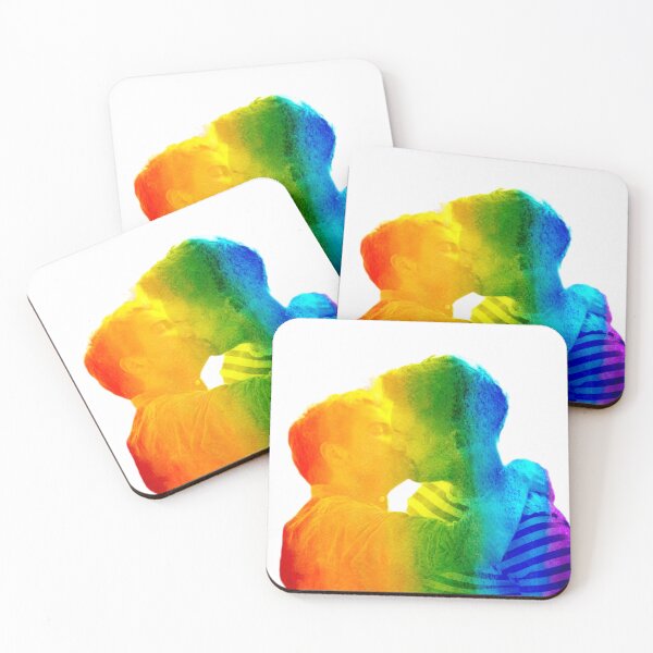 Item preview, Rainbow Gay Men Kissing for Celebrating LGBTQ Pride designed and sold by SteamParliament.