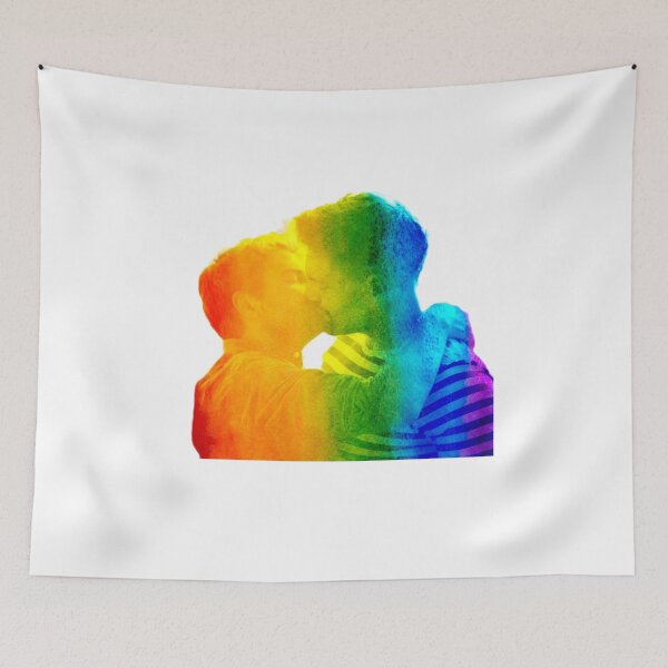 Item preview, Rainbow Gay Men Kissing for Celebrating LGBTQ Pride designed and sold by SteamParliament.