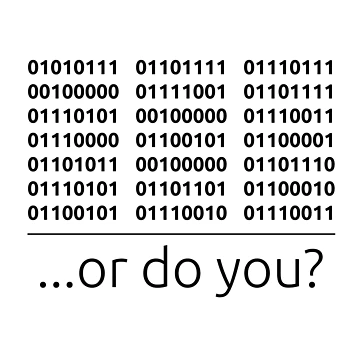 Artwork thumbnail, Encrypted binary message by BeepBoopDesigns