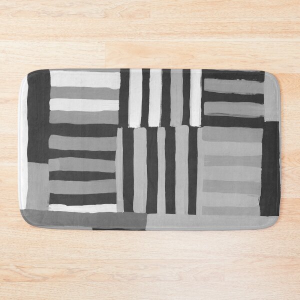 Item preview, Painted Color Block Grid in Black and White designed and sold by House of Haha.