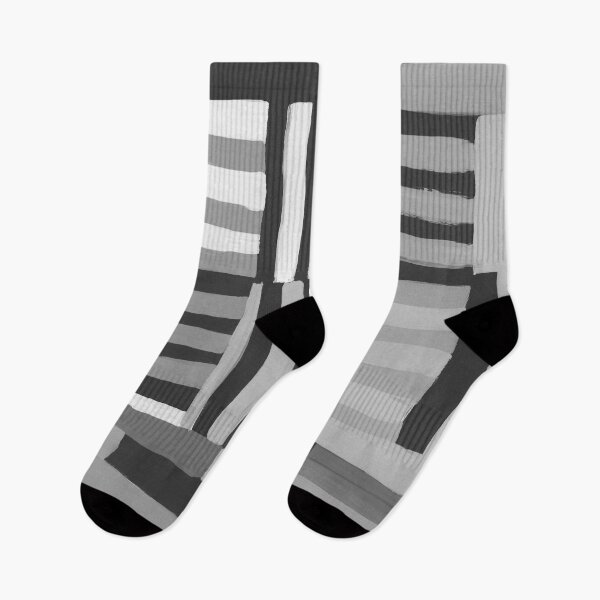 Item preview, Painted Color Block Grid in Black and White designed and sold by House of Haha.