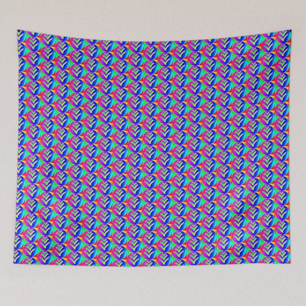 Item preview, blue abstract vivid color pattern designed and sold by lausn.