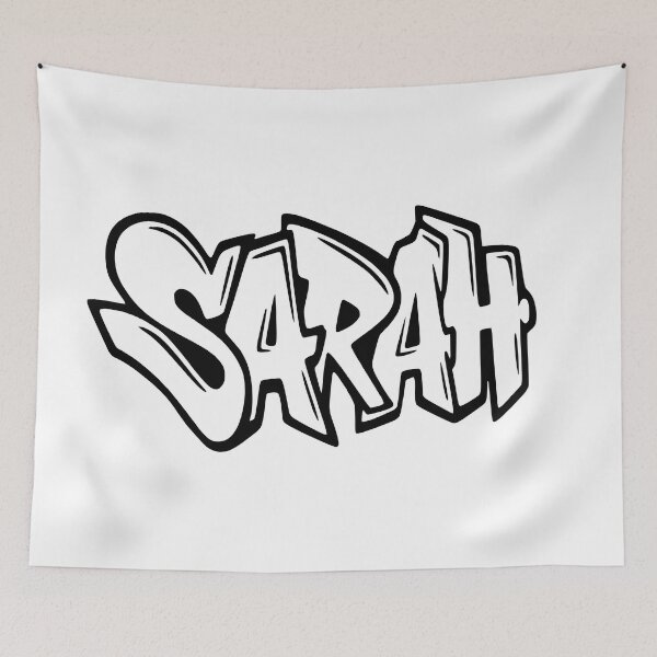 Artikelvorschau, Sarah - Graffiti-Namensdesign entworfen und verkauft von NameThatShirt.