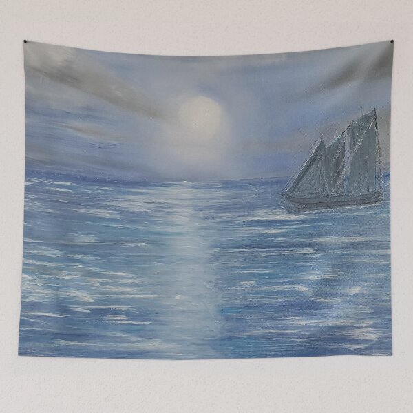 Item preview, Nightly Sails oil painting by Tabitha kremesec designed and sold by Tabitha Kremesec.