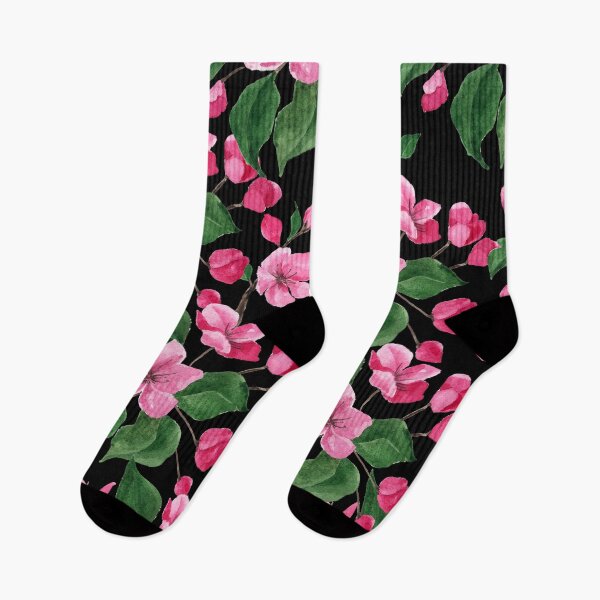 Item preview,  Pink Floral Cherry Blossom Pattern With Lush Leaves designed and sold by DEC02.