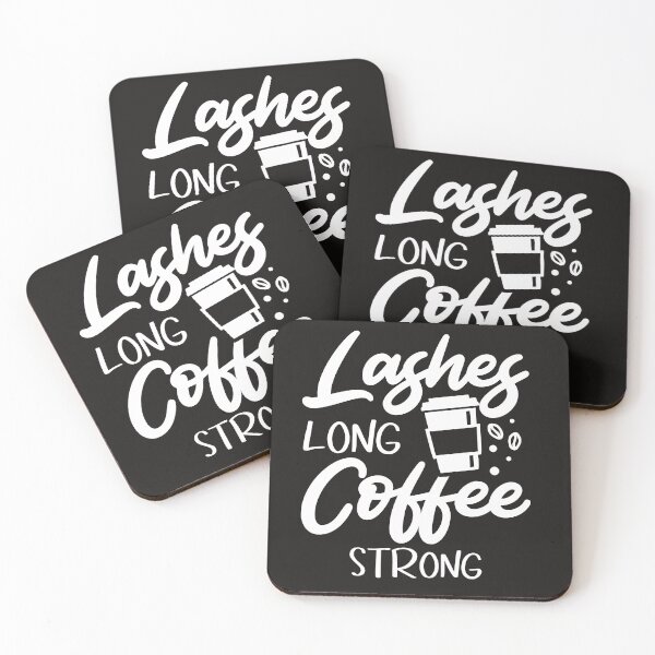 Item preview, Lashes long, coffee strong designed and sold by stryderdk.