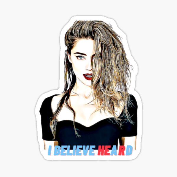 My Dog Stepped on a Bee Funny Amber Heard Parody Sticker 