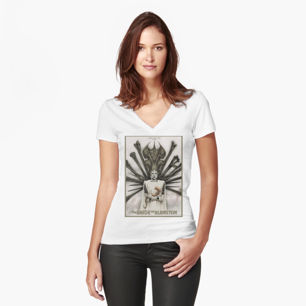 Item preview, Fitted V-Neck T-Shirt designed and sold by gengiskahn.