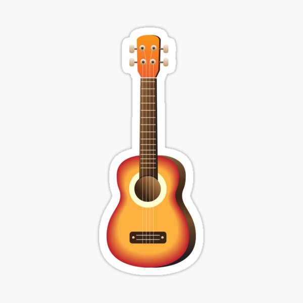 Uke Ukulele Guitar Sunburst Sticker