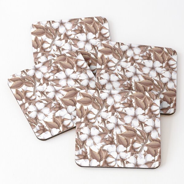 Item preview, Cotton flowers, seamless pattern designed and sold by Smetankinaart.