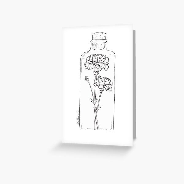 Carnation Flower Done in Ink.  Art Print for Sale by AndraMarie