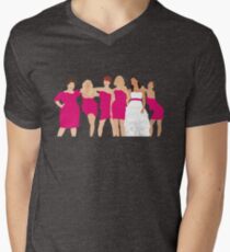 Brautjungfern T-Shirt mit V-Ausschnitt