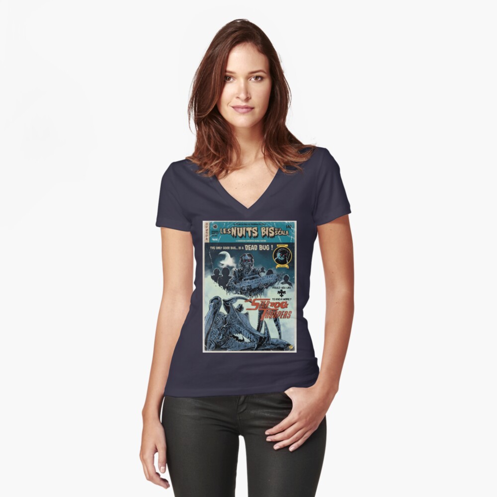 Item preview, Fitted V-Neck T-Shirt designed and sold by gengiskahn.
