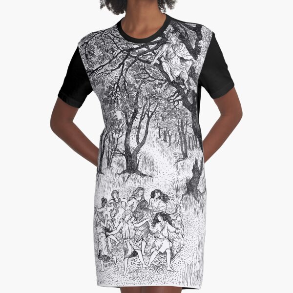 Dancing on the Sabbath Graphic T-Shirt Dress