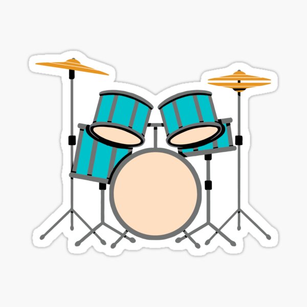 "Drums and Drum Set" Sticker for Sale by AquilaAquarius Redbubble