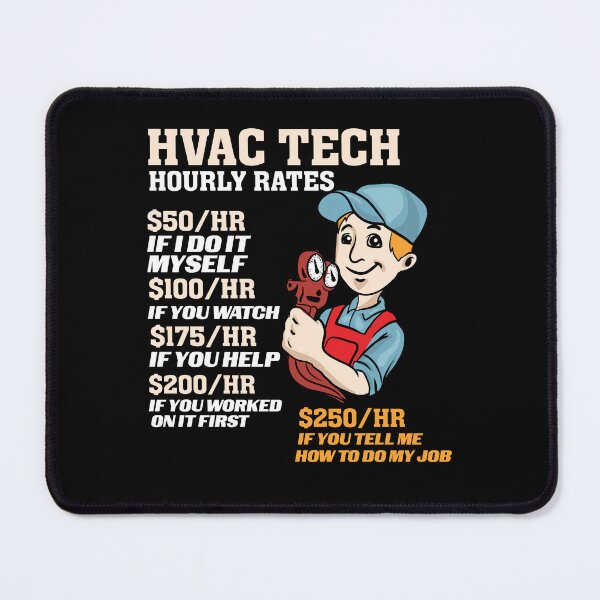 Item preview, Cool HVAC Hourly Rate List for HVAC Specialist designed and sold by kammoe.