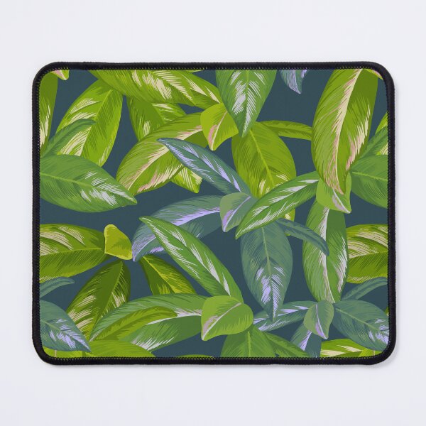 Item preview, Tropical pattern with madder family leaves. The Rubiaceae plant on dark blue background designed and sold by hmorena.