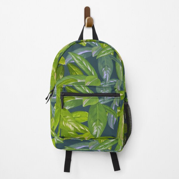Item preview, Tropical pattern with madder family leaves. The Rubiaceae plant on dark blue background designed and sold by hmorena.